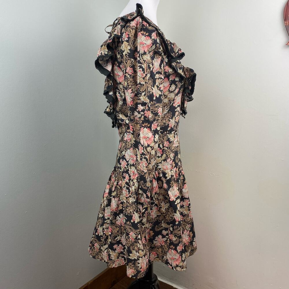 St. Roche Belladonna Floral Hatfield Mini Dress Size 2 $370 Organic Cotton - Picture 8 of 14
